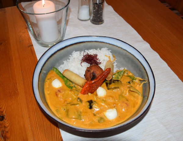 Rotes Thai Curry im "Mein Lieblingsplatz" in Filzmoos
